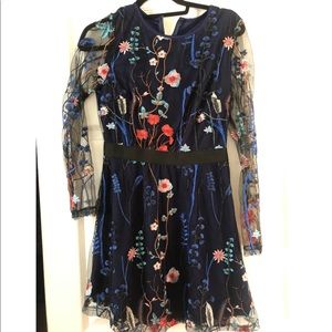 Floral embroidered dress